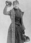 In 1889 Nellie Bly circuited the world in 72 days by sea and land, a record breaking trek.